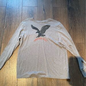 American Eagle Outfitters Gray Crewneck Tee with Subtle Eagle Stamp